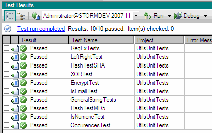 Unit Tests in VS2008