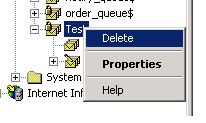 Deleting a queue