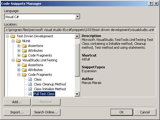Visual Studio 2005 Code Snippets