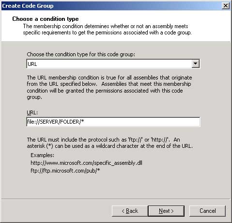 Select URL and enter the URL