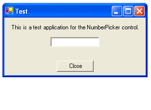 NumberPicker control