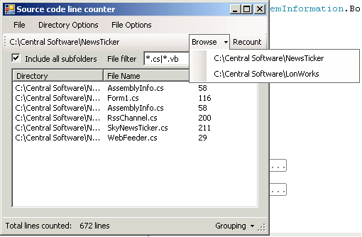 Line Counter finden