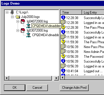 LogDemo Main Screen Image