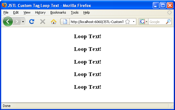center image html tag. </h3> </ct:loopText> </center> <ody> </html>
