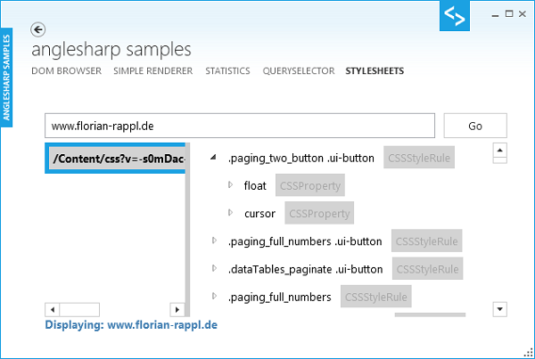 AngleSharp Samples Stylesheets