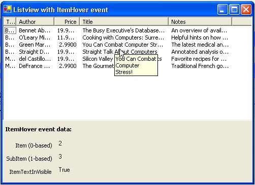 ListView with ItemHover event
