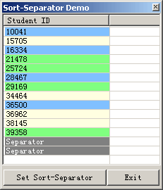 sorted without using separator