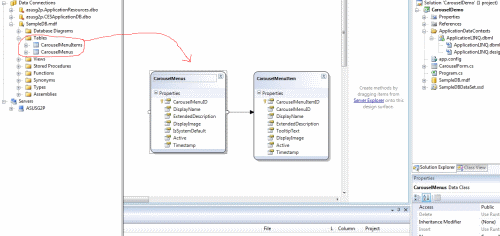 Database tables