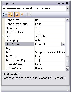 MainForm StartPosition In IDE
