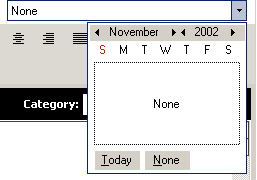 DateComboBox control