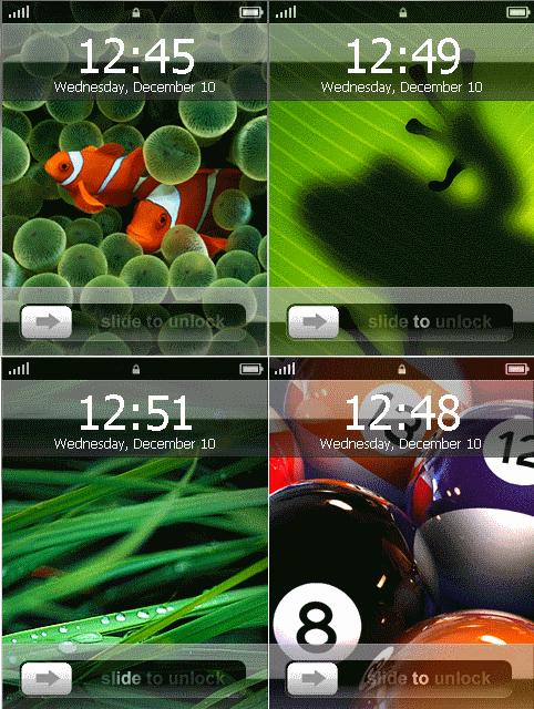 This is a sample with 4 different wallpapers, all included in the solution.