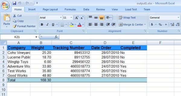 Creating an Excel Workbook with the Open.