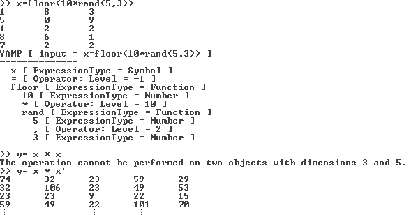 Output in the sample console application