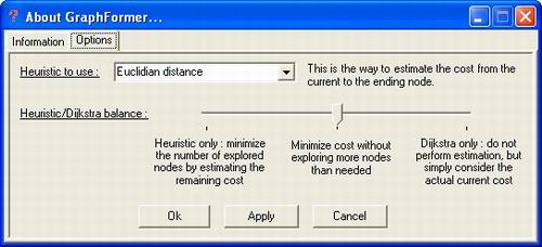 Options panel