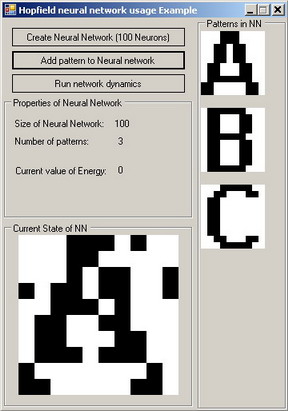 Hopfield Neural Network demo project