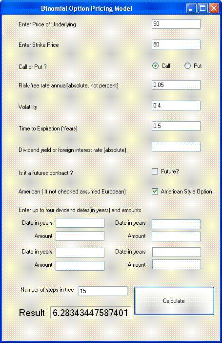 value american put option binomial