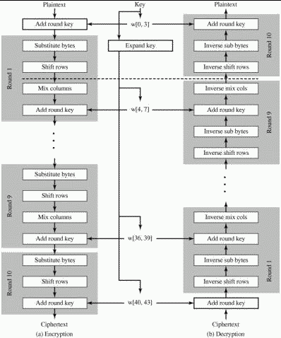 Block diagram of AES