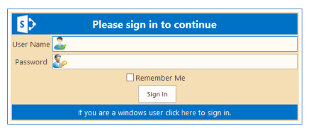 custom login page
