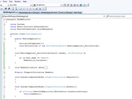 6. Add further functionality in C# or Visual Basic