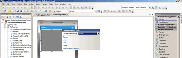 Adding MobileAppList on the form