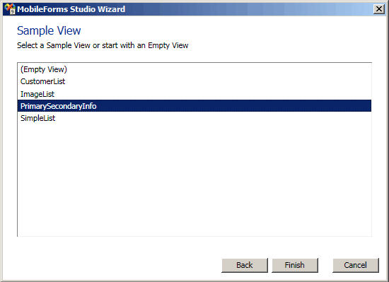 Create new list with wizard