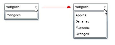 AutoCompleteBox with all the items shown even an item is selected