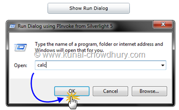 Silverlight 5 RC - PInvoke Demo - Executing Command from Run Dialog Silverlight 5 RC - PInvoke Demo - Executing Command from Run Dialog