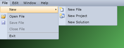 MVVM Silverlight Menu