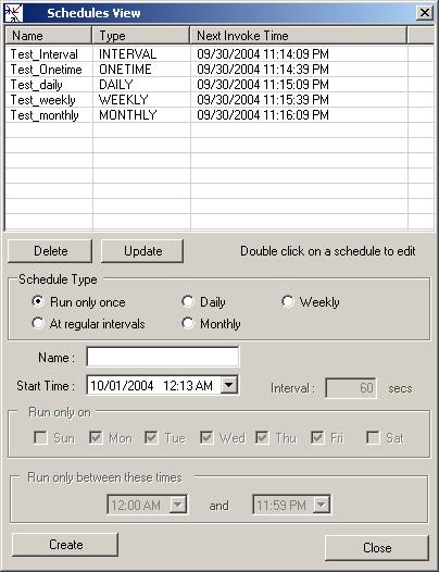 scheduler. This GUI uses the Scheduler.