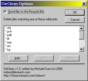  [DirClean options - 9K] 