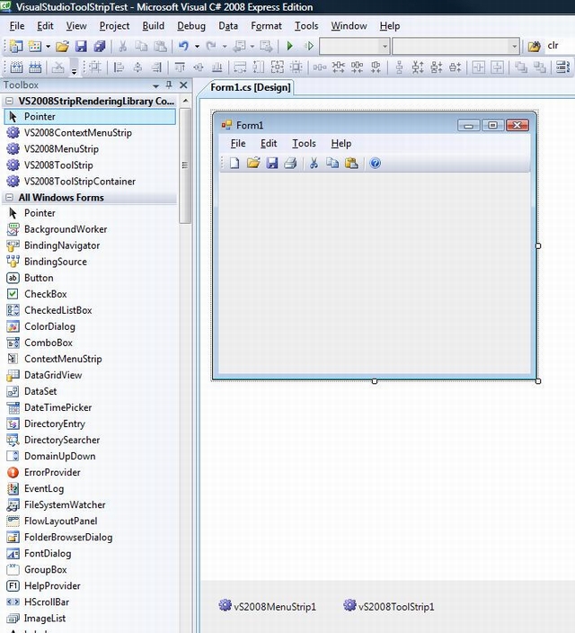 difference between menustrip and toolstrip