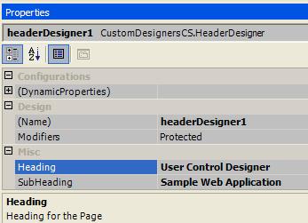 Setting Properties for UserControl