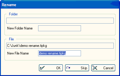 Rename screen