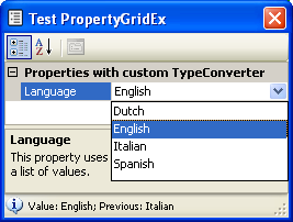 Custom Choices TypeConverter