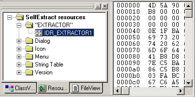 Embedded SetupEx.exe within the SelfExtract.exe.