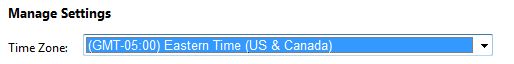 Settings Time Zone