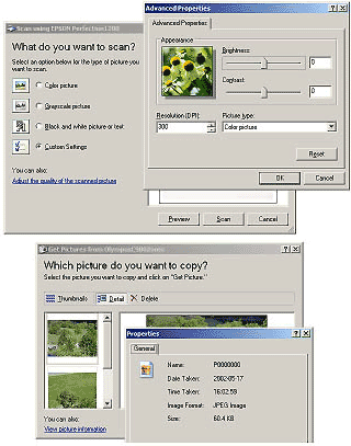 WIA common dialogs to define images