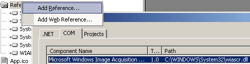 WIA Scripting COM component reference with VS.NET