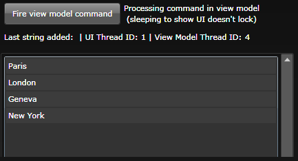 screen shot after pressing button