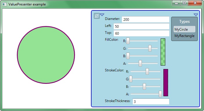 ValuePresenter example