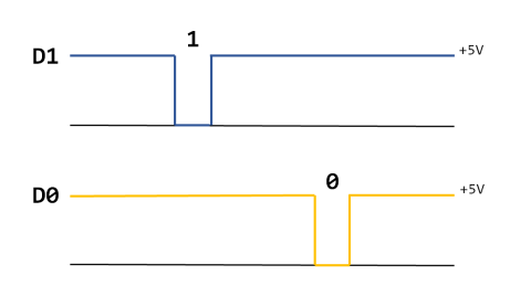 Wiegand D0 and D1 wires