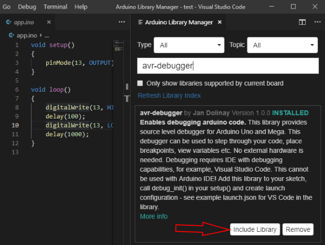 Debugging Arduino C/C++ Code 