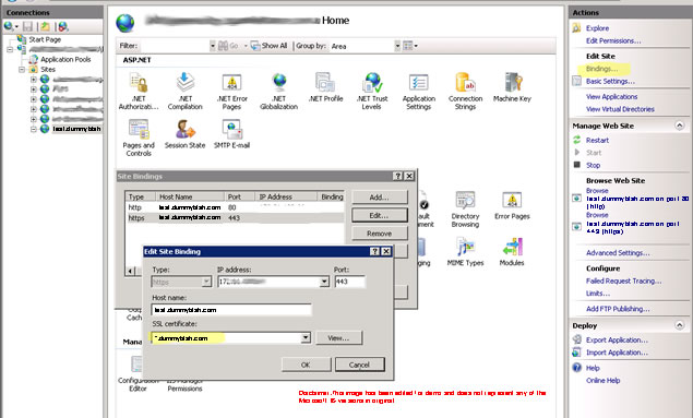 SSL setup on IIS