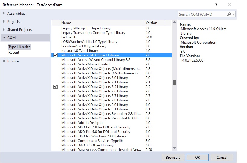 Access application opencurrentdatabase