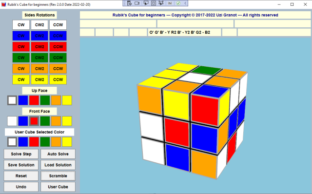 Rubik's Cube for Beginners (Version 2.0). C# Application with 3D Graphics  and Animation. VS2022 .NET6 - CodeProject