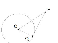 point Q is within a critical distance of center O