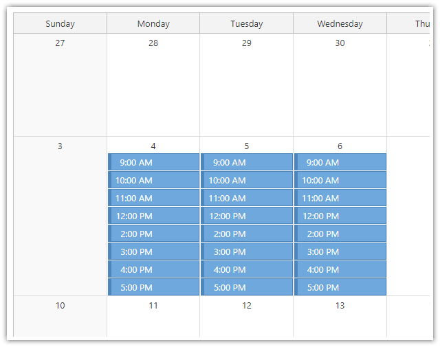 Automatically-Created Appointment Slots