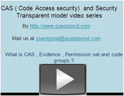 CAS (Code access security) & .NET 4.0 Security model FAQ (With Full Video demonstration ...
