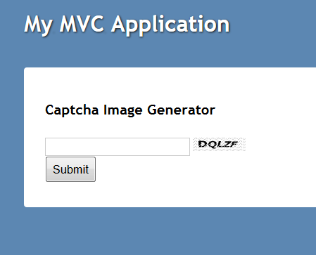 Screenshot of Demo Site - Captcha Image Generator