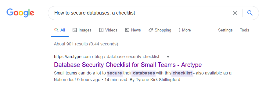 Search MySQL Like Google Using Match and Full-Text Search